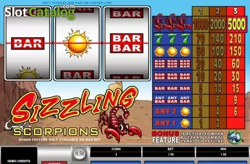 Οθόνη3. Sizzling Scorpions Κουλοχέρης