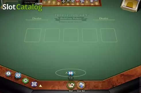 Οθόνη2. Triple Pocket Hold'em Poker (Microgaming) Κουλοχέρης