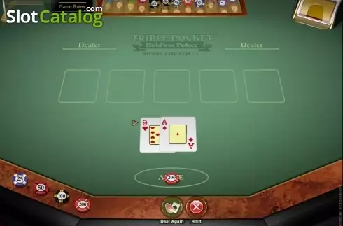 Οθόνη3. Triple Pocket Hold'em Poker (Microgaming) Κουλοχέρης