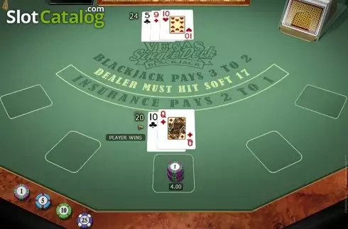 Οθόνη2. Vegas Single Deck Blackjack Gold Κουλοχέρης