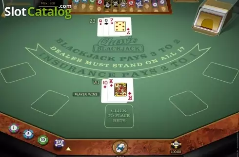 Οθόνη4. Classic Blackjack Gold Κουλοχέρης