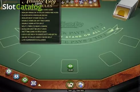 Οθόνη2. Atlantic City Blackjack Gold Κουλοχέρης