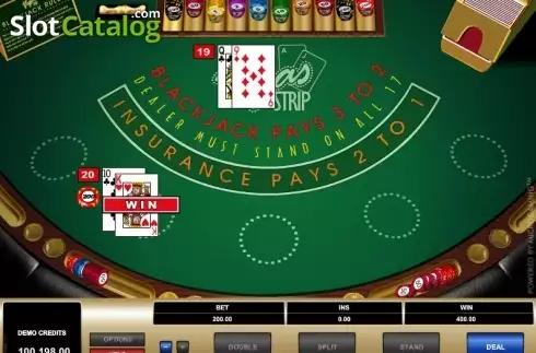 Οθόνη4. Vegas Strip Blackjack (Microgaming) Κουλοχέρης