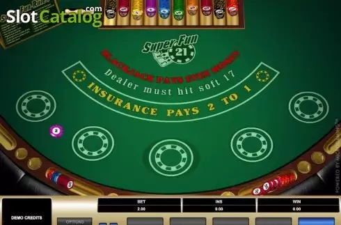 Οθόνη2. Super Fun 21 (Microgaming) Κουλοχέρης