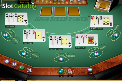 Οθόνη2. High Speed Poker MH (Microgaming) Κουλοχέρης