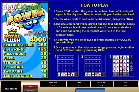 Οθόνη2. Tens or Better Power Poker (Games Global) Κουλοχέρης