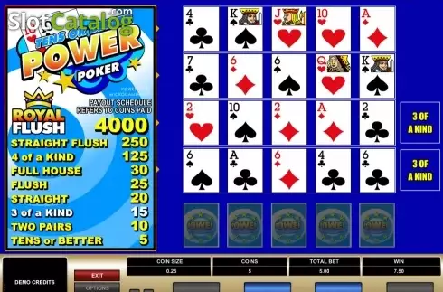Οθόνη3. Tens or Better Power Poker (Games Global) Κουλοχέρης