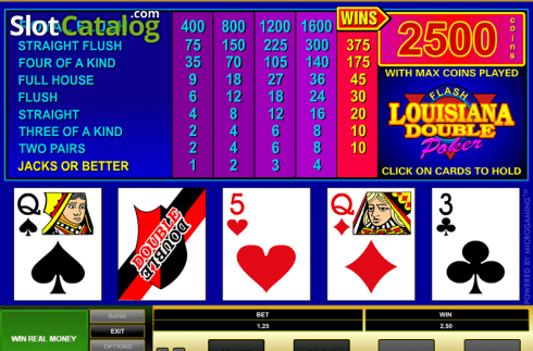 Οθόνη2. Louisiana Double Poker Κουλοχέρης