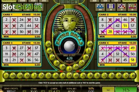 Οθόνη3. Pharaoh Bingo Κουλοχέρης