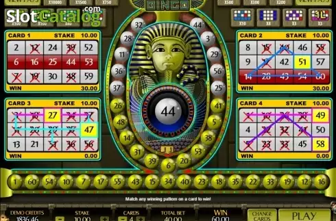 Οθόνη4. Pharaoh Bingo Κουλοχέρης