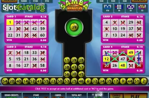 Οθόνη3. Samba Bingo Κουλοχέρης