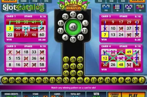 Οθόνη4. Samba Bingo Κουλοχέρης