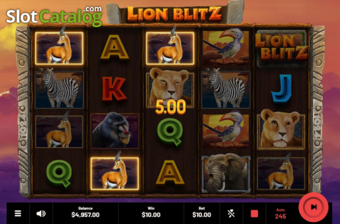 Οθόνη3. Lion Blitz Κουλοχέρης
