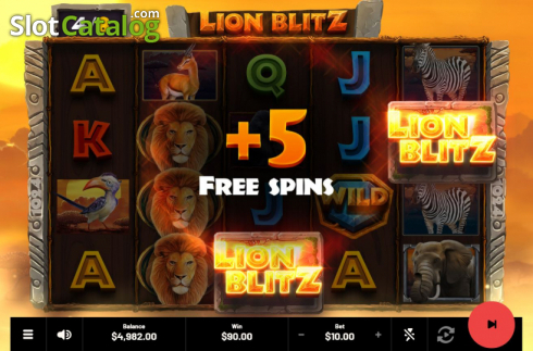 Οθόνη7. Lion Blitz Κουλοχέρης