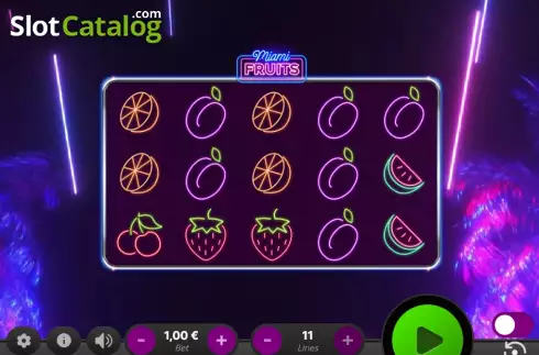 Οθόνη2. Miami Fruits Κουλοχέρης