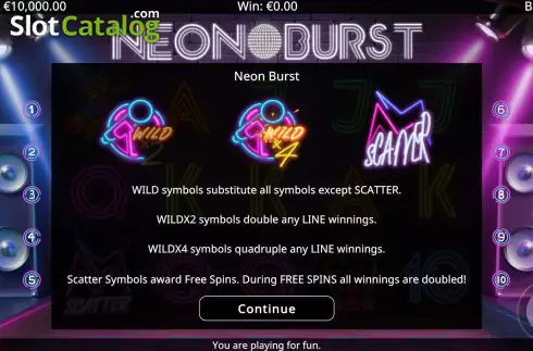 Οθόνη2. Neon Burst Κουλοχέρης