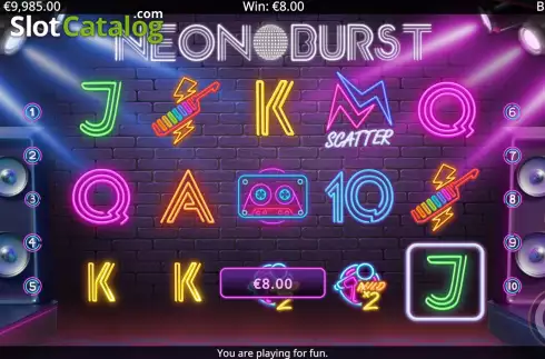 Οθόνη5. Neon Burst Κουλοχέρης