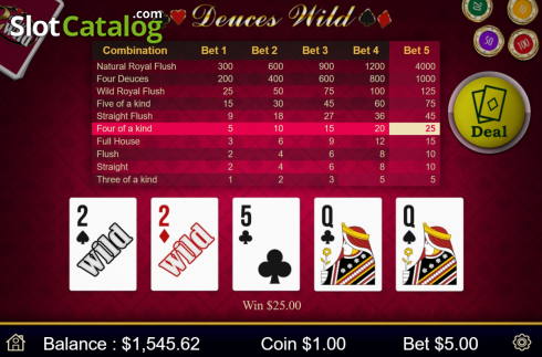 Οθόνη6. Deuces Wild (Mobilots) Κουλοχέρης