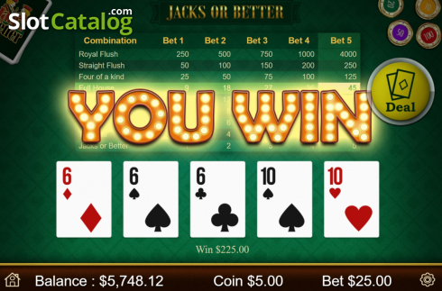 Οθόνη3. Jacks or Better (Mobilots) Κουλοχέρης