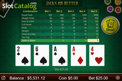 Οθόνη4. Jacks or Better (Mobilots) Κουλοχέρης