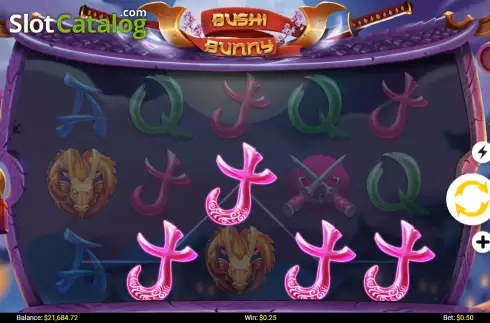 Οθόνη3. Bushi Bunny Κουλοχέρης 