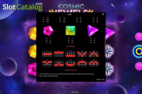 Οθόνη8. Cosmic Jewels (Mplay) Κουλοχέρης