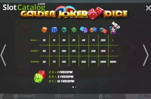Οθόνη2. Golden Joker Dice Κουλοχέρης 