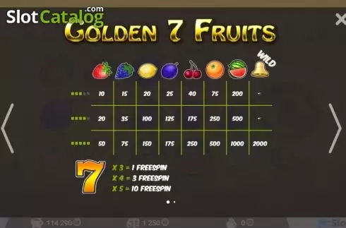 Οθόνη2. Golden 7 Fruits Κουλοχέρης