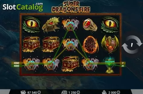Οθόνη5. Super Dragons Fire Κουλοχέρης