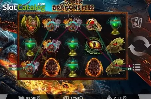 Οθόνη6. Super Dragons Fire Κουλοχέρης