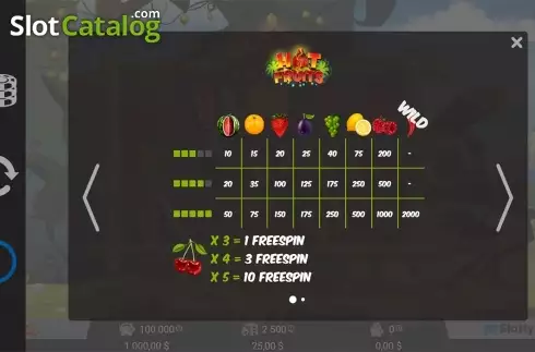 Οθόνη8. Hot Fruits (MrSlotty) Κουλοχέρης