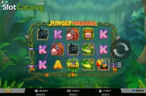 Οθόνη7. Jungle Treasure (MrSlotty) Κουλοχέρης