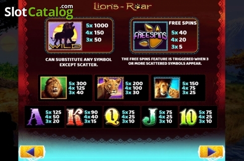 Οθόνη6. Lion's Roar (MultiSlot) Κουλοχέρης