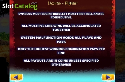 Οθόνη9. Lion's Roar (MultiSlot) Κουλοχέρης