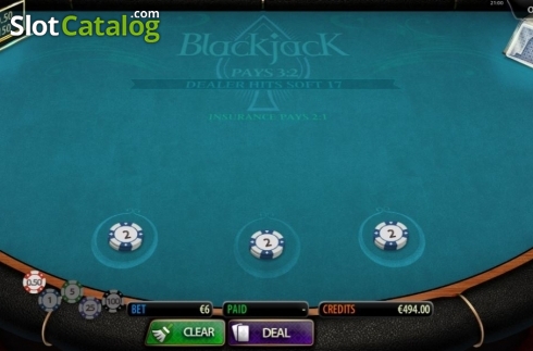 Οθόνη2. Blackjack (MultiSlot) Κουλοχέρης