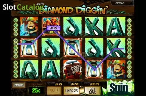 Οθόνη3. Diamond Diggin' Κουλοχέρης 