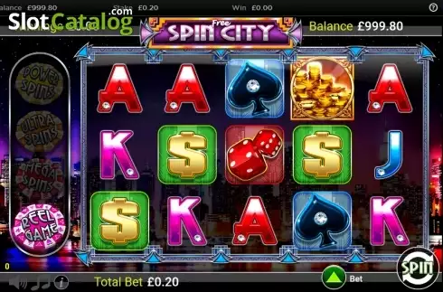 Οθόνη 1. Free Spin City Κουλοχέρης