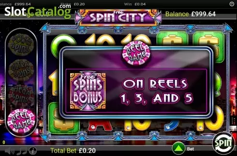 Οθόνη 3. Free Spin City Κουλοχέρης