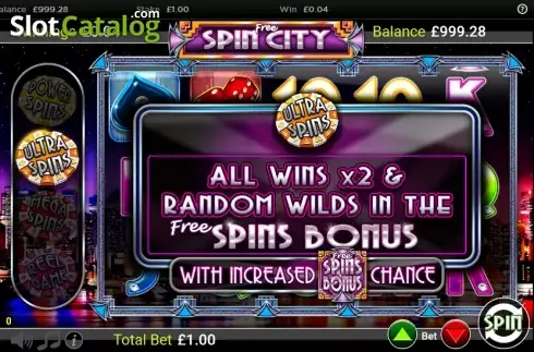 Οθόνη 5. Free Spin City Κουλοχέρης