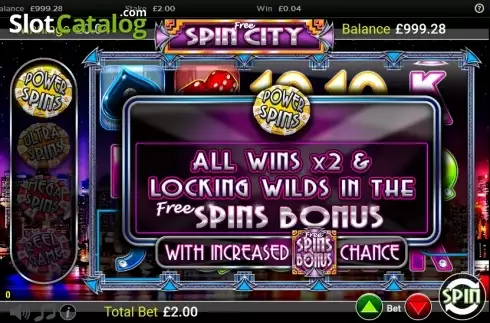 Οθόνη 6. Free Spin City Κουλοχέρης