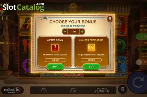 Οθόνη6. Book Of Fate (Nailed It! Games) Κουλοχέρης