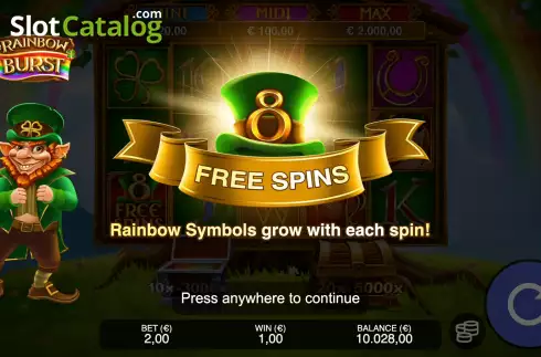 Οθόνη7. Rainbow Burst Κουλοχέρης
