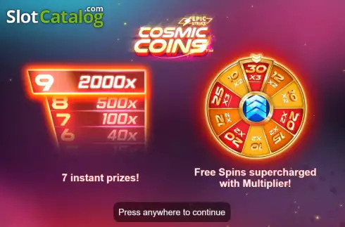 Οθόνη2. Cosmic Coins Κουλοχέρης