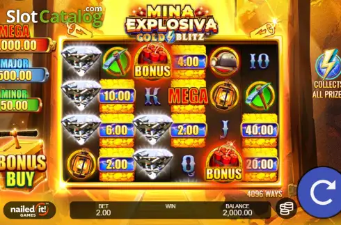 Οθόνη2. Mina Explosiva Gold Blitz Κουλοχέρης 