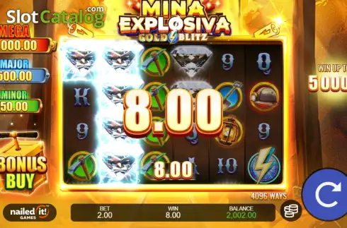 Οθόνη3. Mina Explosiva Gold Blitz Κουλοχέρης 