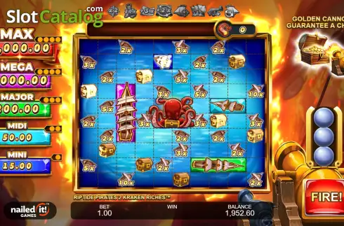 Οθόνη9. Riptide Pirates 2 Kraken Riches Κουλοχέρης 