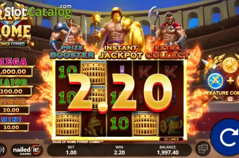 Οθόνη3. Rage of Rome Power Combo Κουλοχέρης