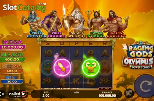 Οθόνη2. Raging Gods: Olympus 2 Power Combo Κουλοχέρης