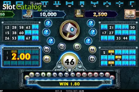 Οθόνη4. Thunderstruck II Video Bingo Κουλοχέρης