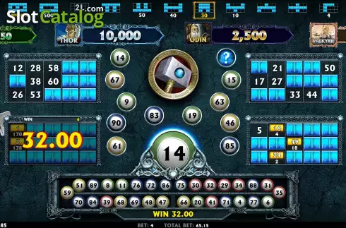 Οθόνη5. Thunderstruck II Video Bingo Κουλοχέρης